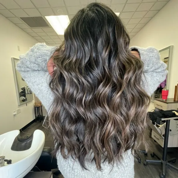 Ash brunette waves